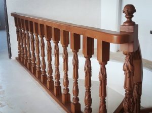 انواع پله چوبی نرده چوبی در قزوین