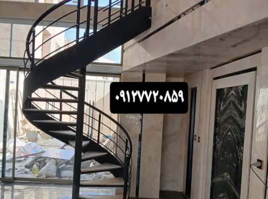 انواع نرده چوبی و پله گرد در قزوین