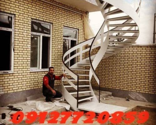 انواع نرده چوبی و پله گرد در قزوین